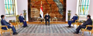 الرئيس السيسي يدعو كافة الأطراف للانخراط الإيجابي في مسارات حل الأزمة الليبية