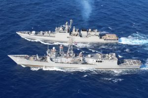 البحرية المصرية والهندية تنفذان تدريبا بحريا عابرا بالبحر المتوسط