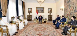 السيسي يشيد بدور قطر في مواجهة التحديات التي تواجه الامة العربية