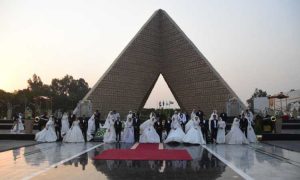 المنطقة المركزية العسكرية تنظم حفل زفاف جماعى لـ100 شاب وفتاة