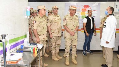وزير الدفاع والإنتاج الحربى يفتتح أعمال تطوير المستشفى العسكرى العام للعائلات بغمرة