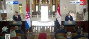 نص كلمة الرئيس السيسي خلال المؤتمر الصحفي مع نظيره الكرواتي