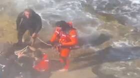 مروحية عسكرية مصرية تعثر على جثث ضحايا في المياه الليبية