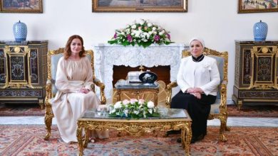 السيدة انتصار السيسي ترحب بقرينة رئيس مجلس رئاسة البوسنة والهرسك